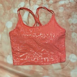 Calvin Klein performance crop top built in bra